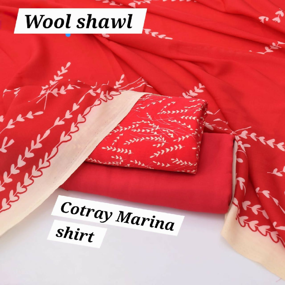 Imported marina Cotri with Wool shawl