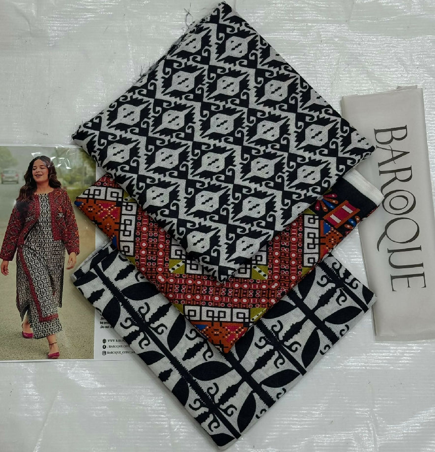 Unstitched PURE KARANDI Three Piece