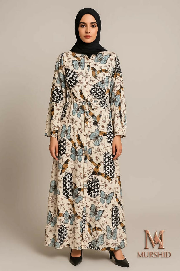 New Digital Printed Abaya (Front Open) ?