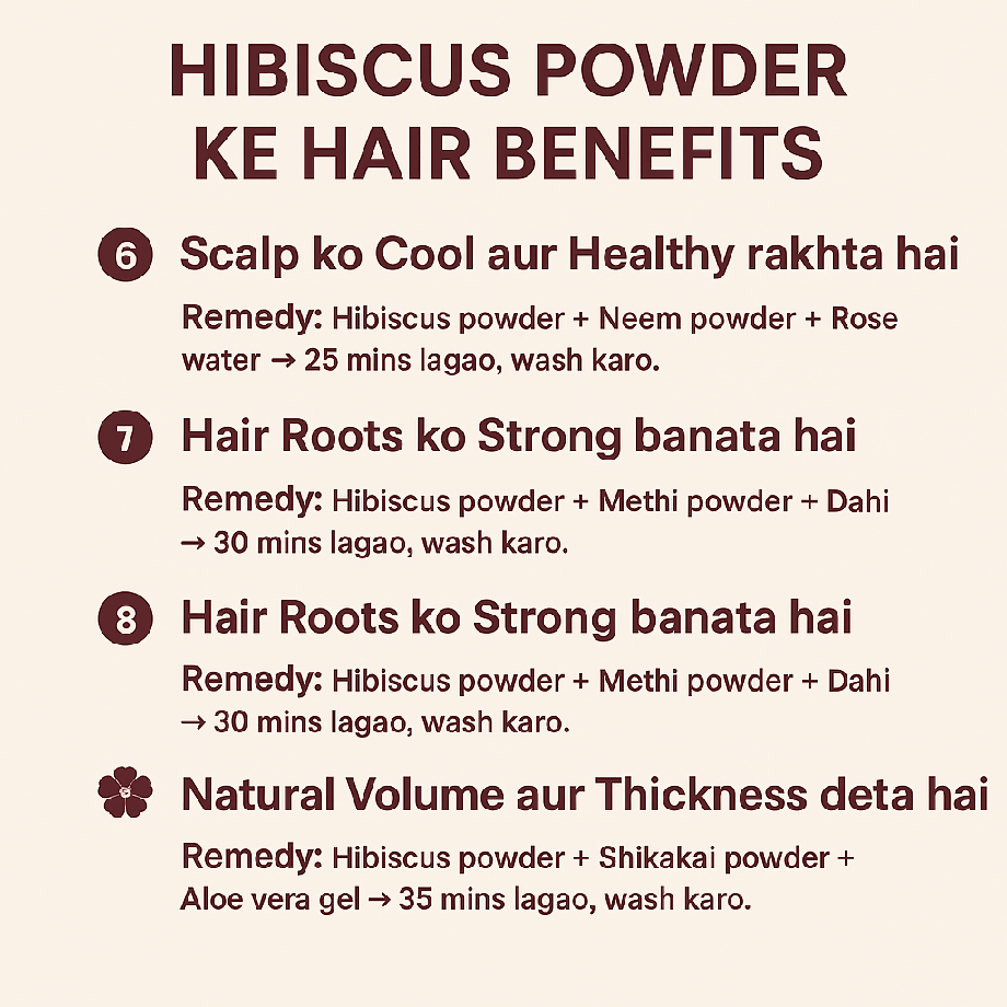 Hibiscus powder for hair care