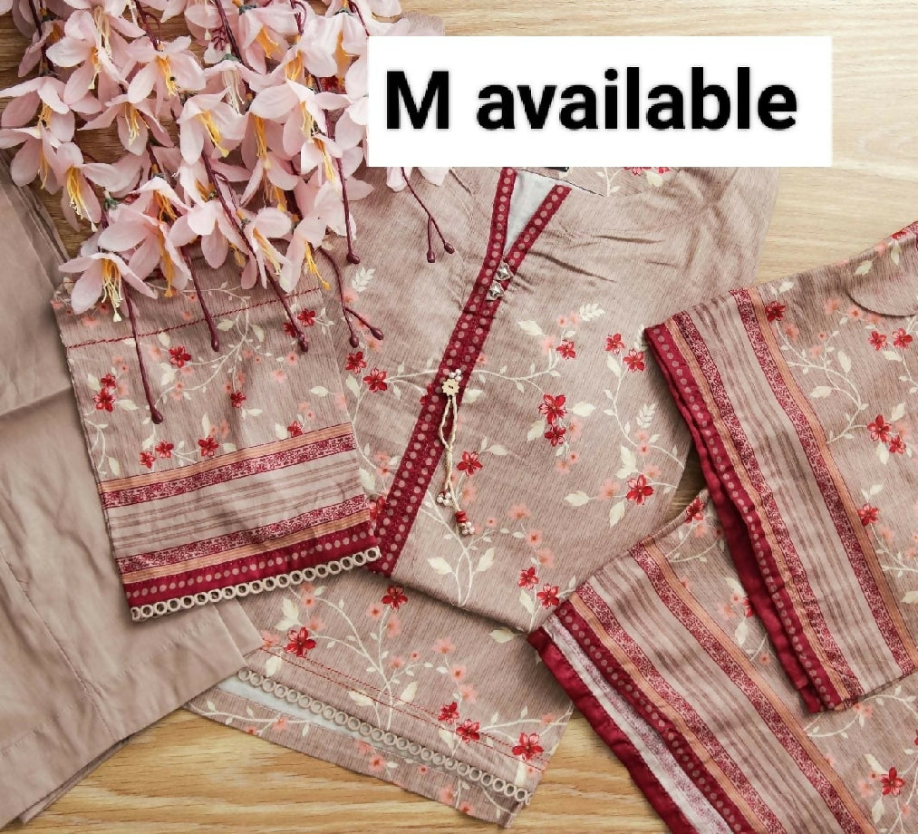 Printed lawn 3 piece stitched