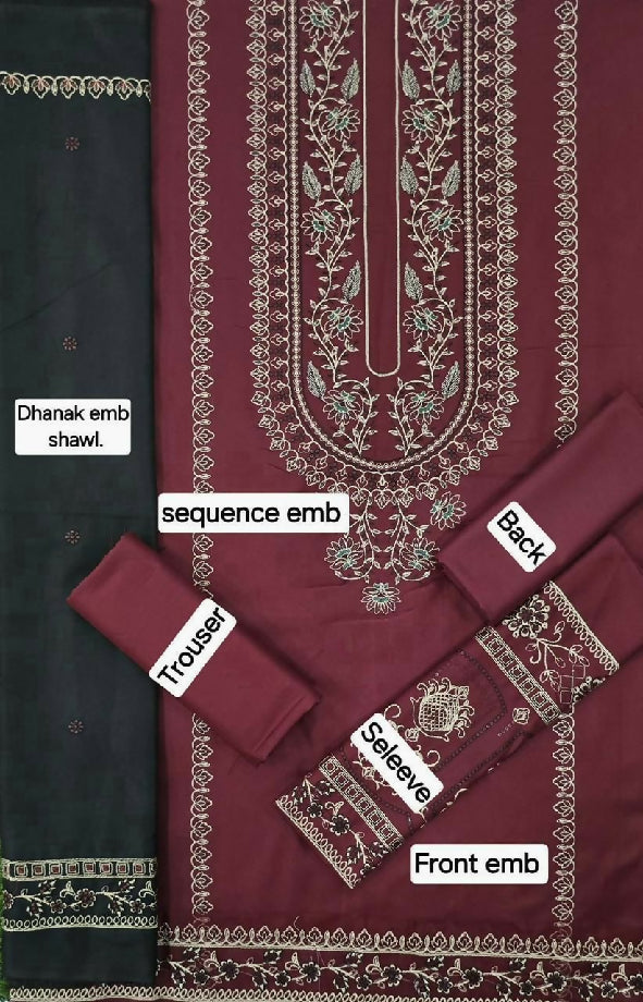 Dhanak Embroided suit