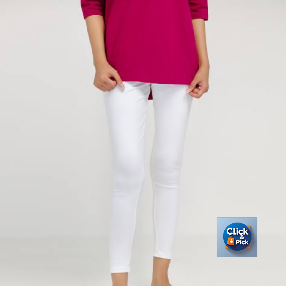 Soft White Girls Tights – Stretchable Cotton Wear for School & Daily Use (Sizes 24, 26, 28)