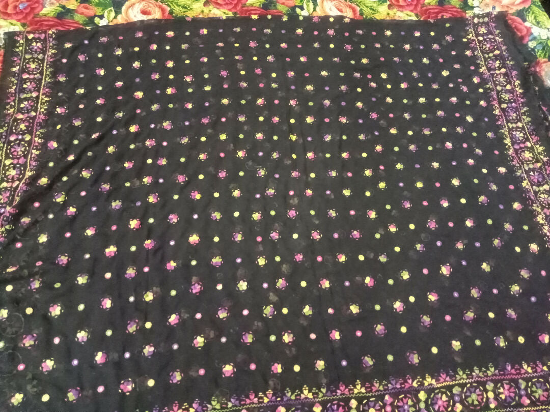 Hand Embroidered Georgette Chader