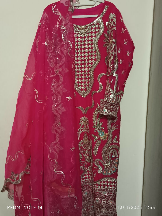 Pink long fancy dress