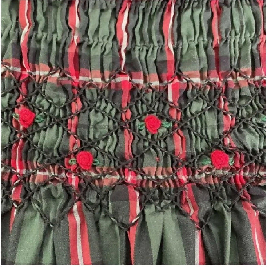 Janie and jack hand-smocked plaid dress for 2 yr babygirl