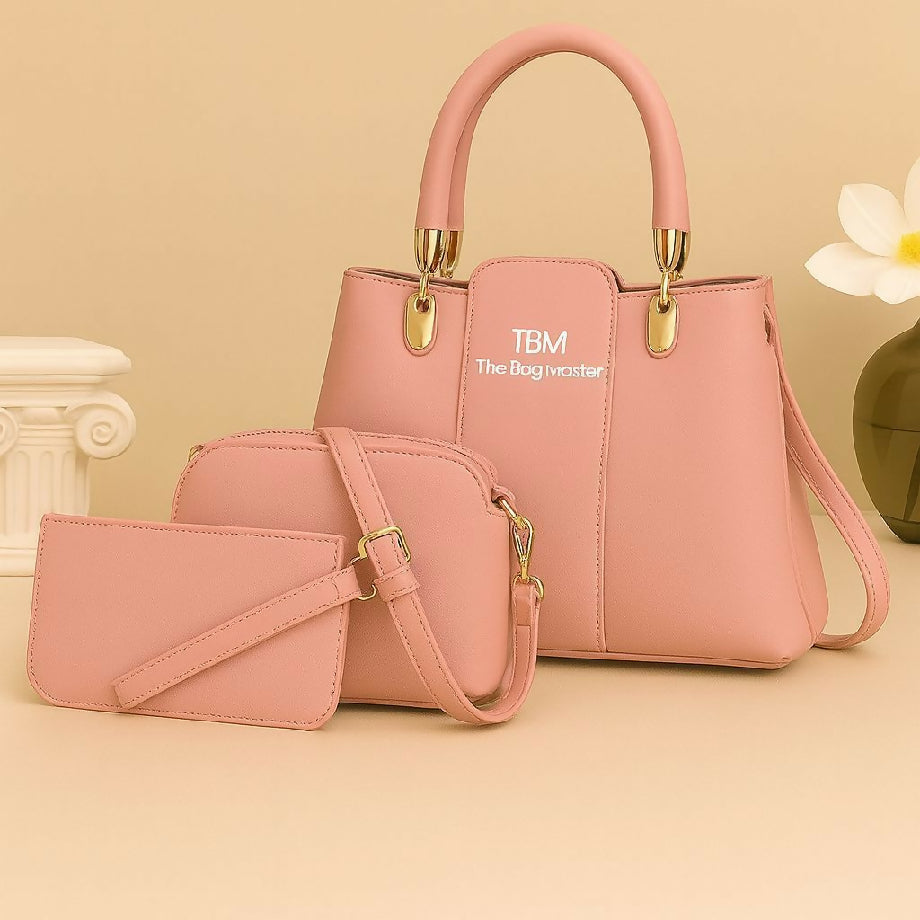High quality Three PC shoulder bag with keychain