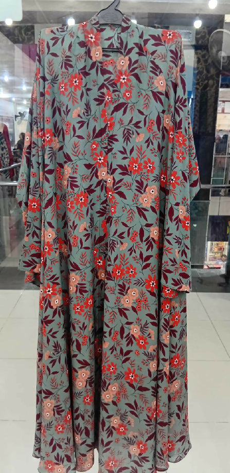 New Digital Printed Abaya (Front Open)