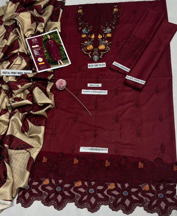 Dhanak Embroided suit