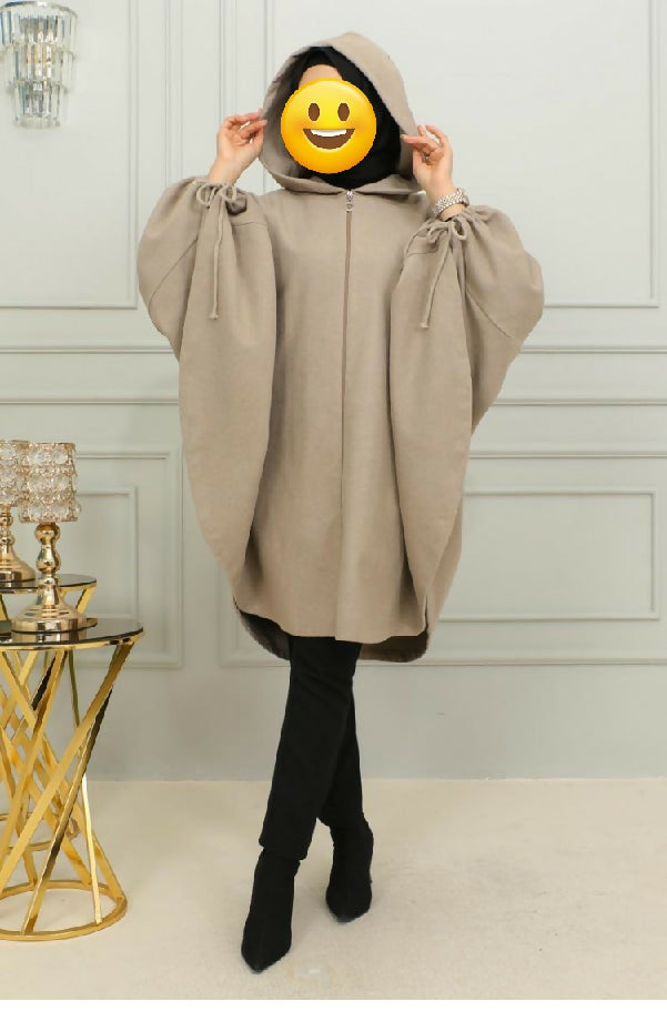 Women's Fleece Hooded Shawl