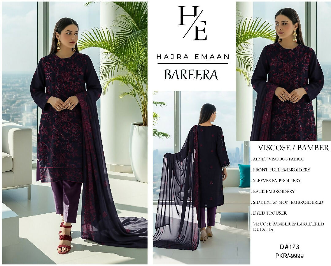 Winter collection 2025 3pcs embroidered