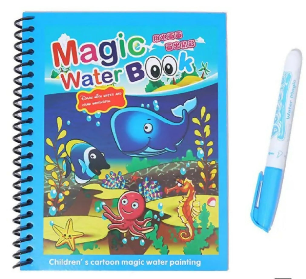 Reusable Magic water quick dry book with magic pen painting water colourings book