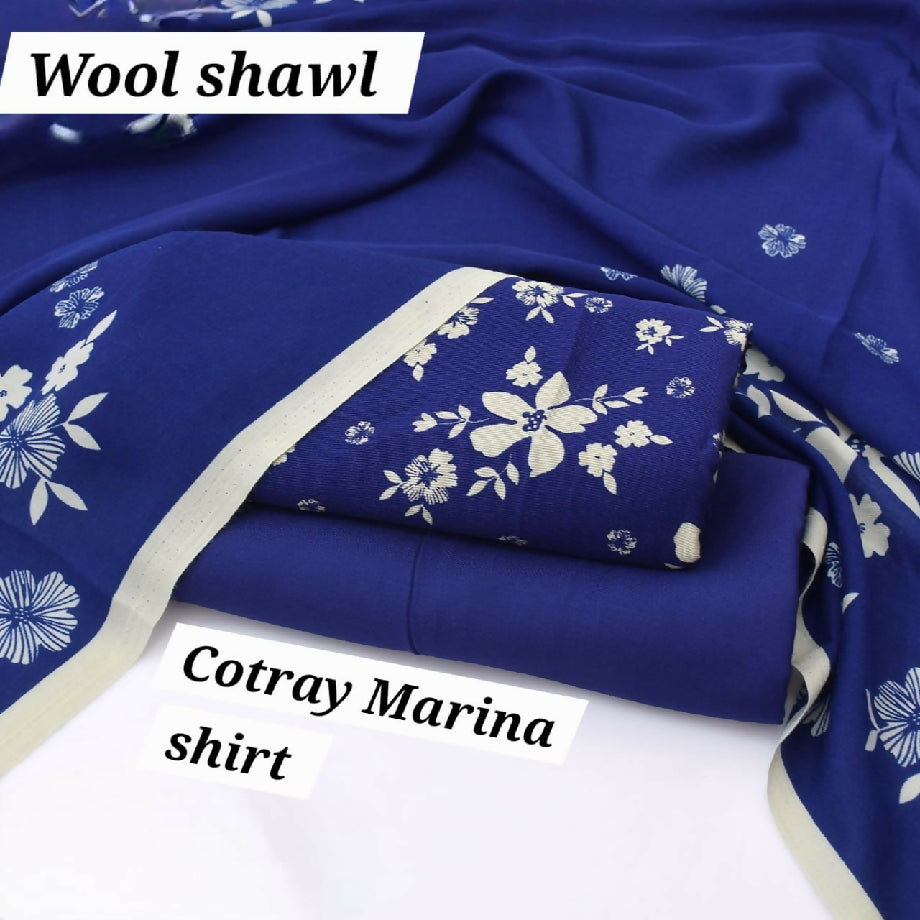 Imported marina Cotri with Wool shawl