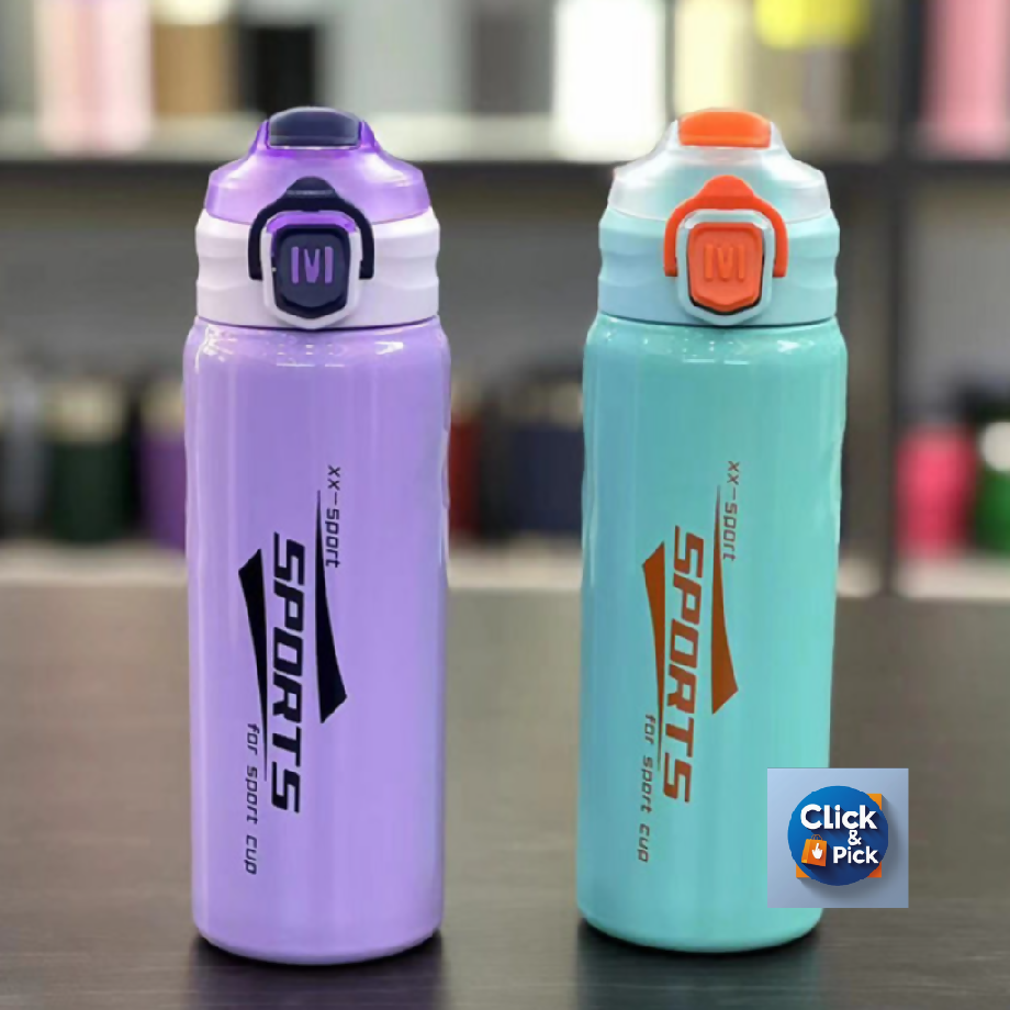 304 Stainless Steel Pink Cherry Blossom Thermos Bottle – Hot & Cold Portable Water Bottle with Bomb Cover