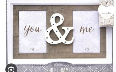 You & Me Wodden LED wedding photo frame