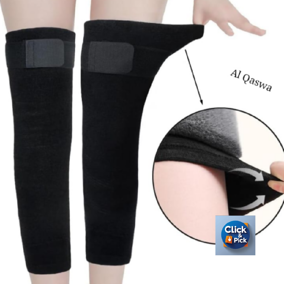Compression Knee High Socks – Elastic Support Stockings for Pain Relief & Swelling (Black Pair)