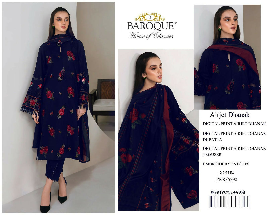 Baroque dhanak dress