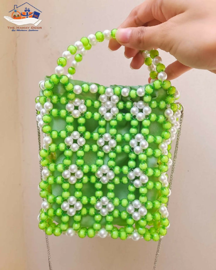 Green Beaded Handbag