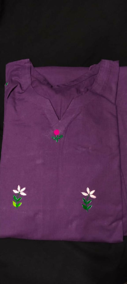 2 pcs lawn embroidered stitch suit