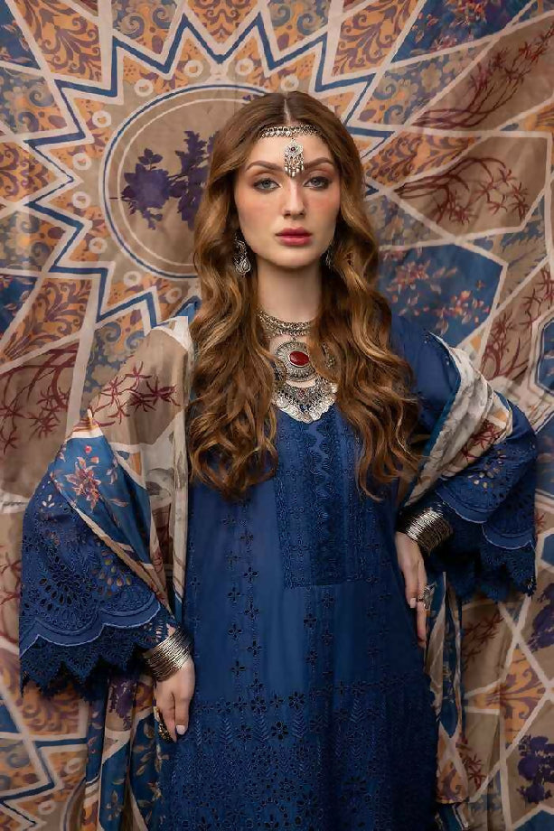 Maria B Chickan Kari – Airjet Dhanak 3Pc Embroidered Collection