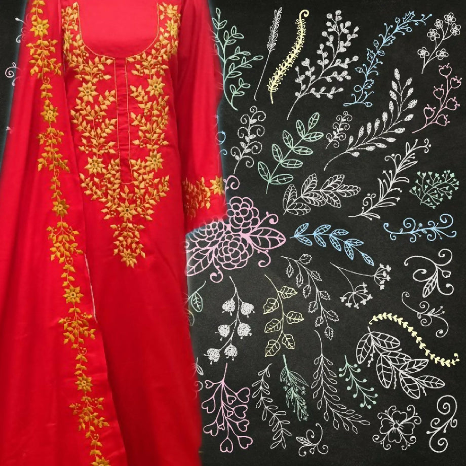 Patti Applique work suit (Made on Order)