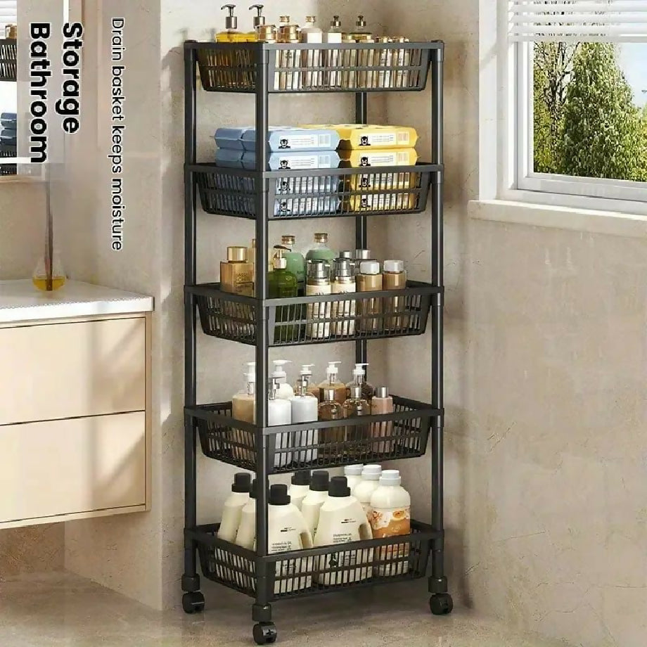 Kitchen shelf trolley