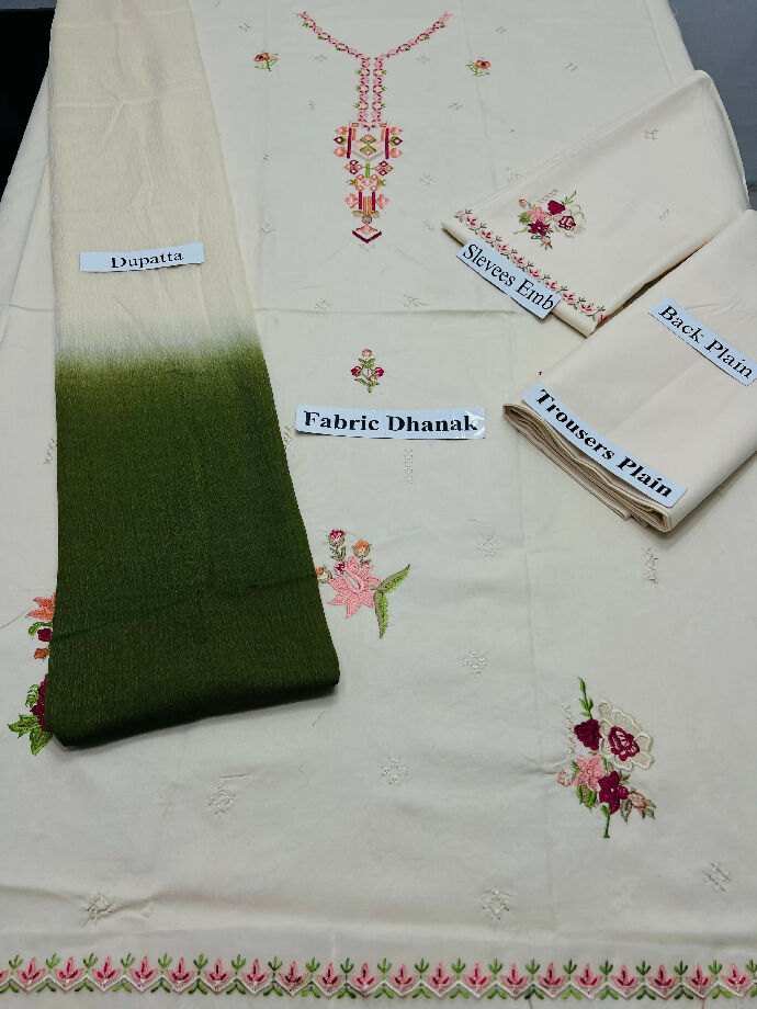 Embroidered Dhanak Winter collection For women