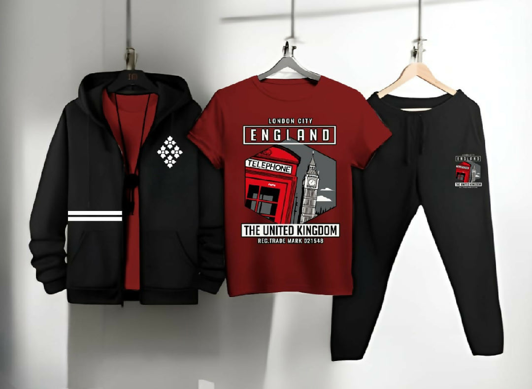 3pc fleece jackets suit for boys