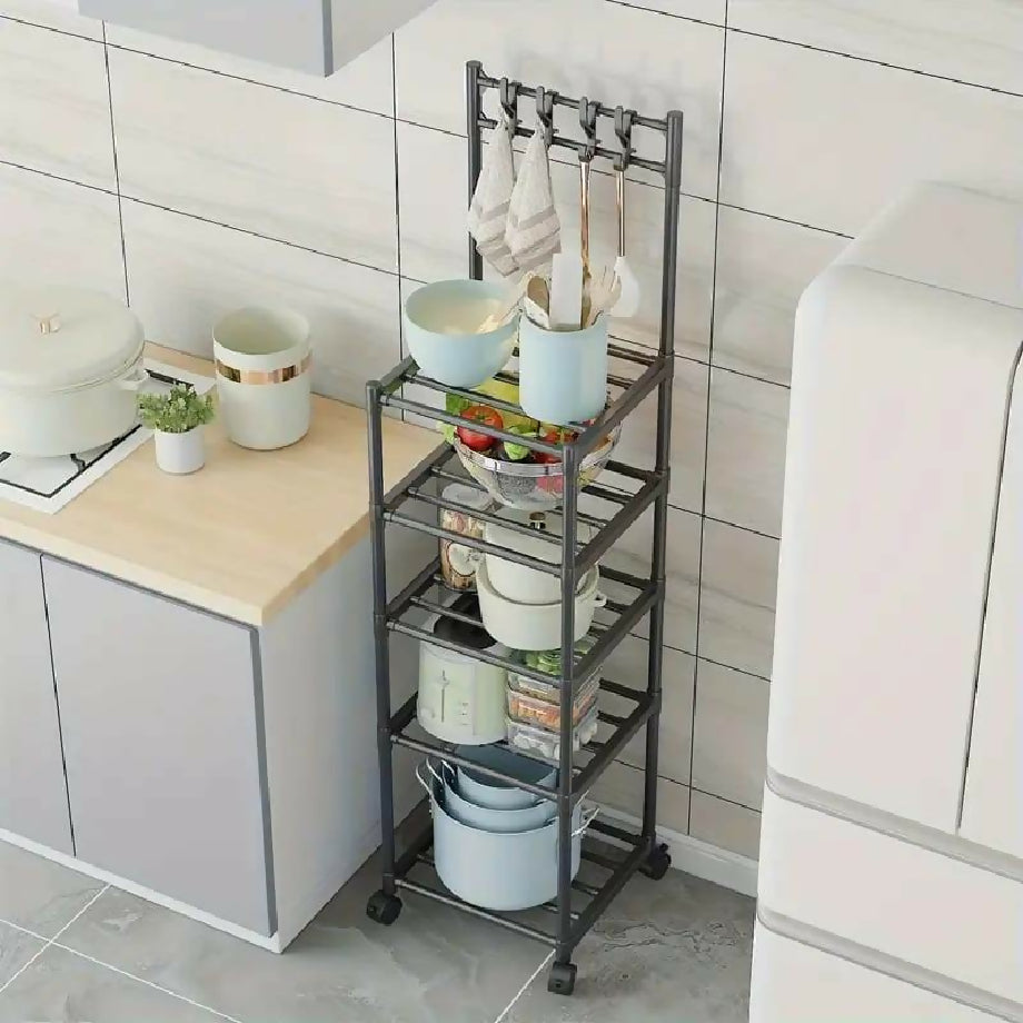 : Floor Standing Storage Rack – Removable Kitchen Ware Storage Rack & Trolley (Model No. 55-56) ??