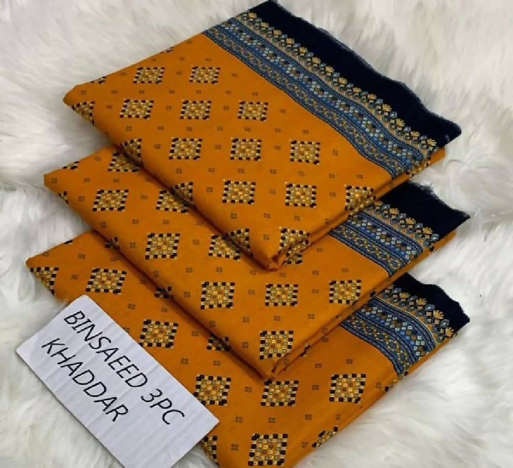 *BINSAEED KHADDER* THREE PIECE