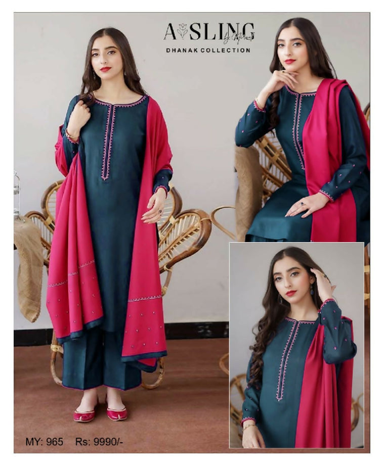 *? _WINTER'S COLLECTION_ ?* ? *CATEGORY : DHANAK 2PC EMBROIDERED* > DHANAK EMBROIDERED COLLECTION