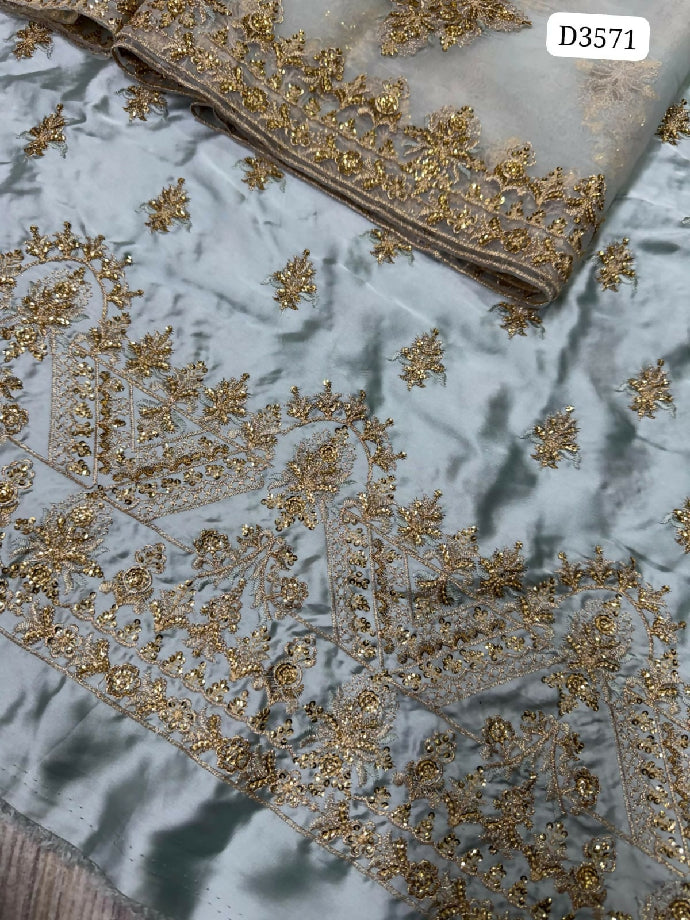 Shamos Silk Sequence Embroidered Lehenga