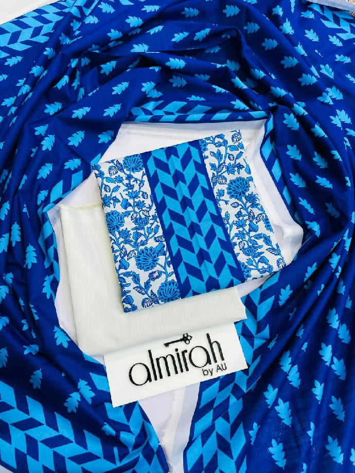 Unstitched Printed Khaddar Three Piece