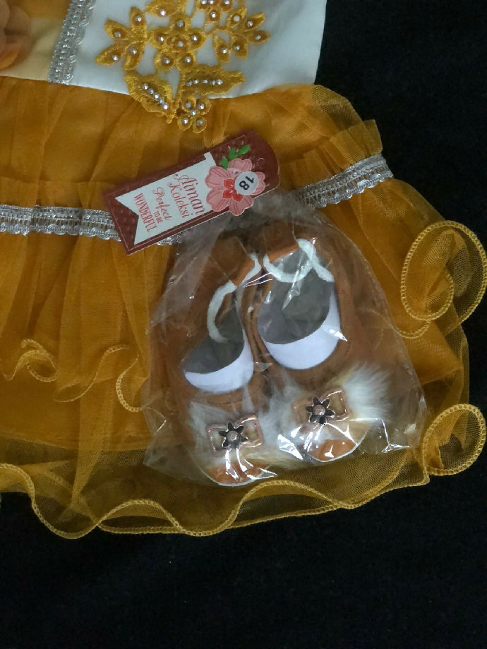 Formal frock with matching shoes