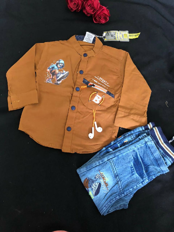 Dress shirt and pent with hands free