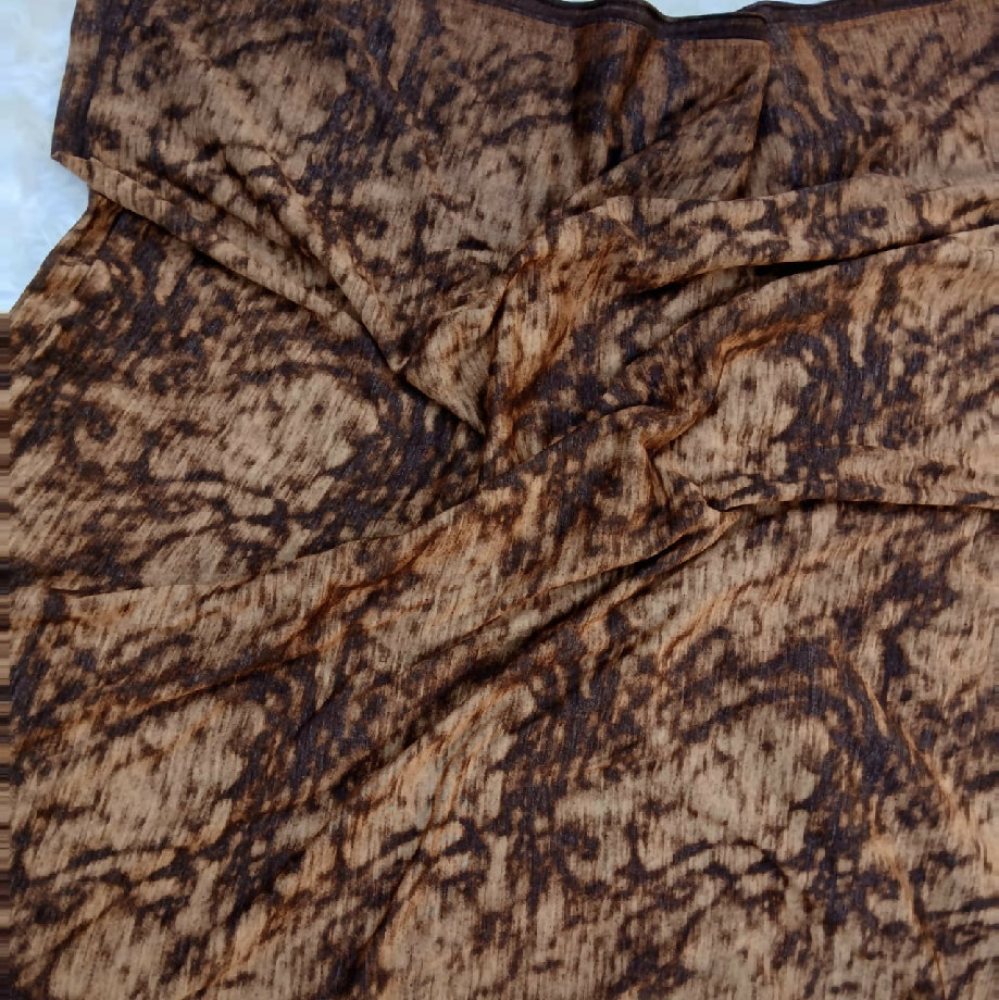 Brown Textured Pattern Jersey Fabric (Imported Shirt Or Frock Material)