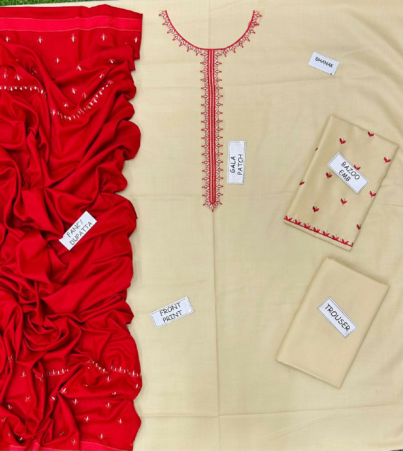 *? _WINTER'S COLLECTION_ ?* ? *CATEGORY : DHANAK 2PC EMBROIDERED* > DHANAK EMBROIDERED COLLECTION