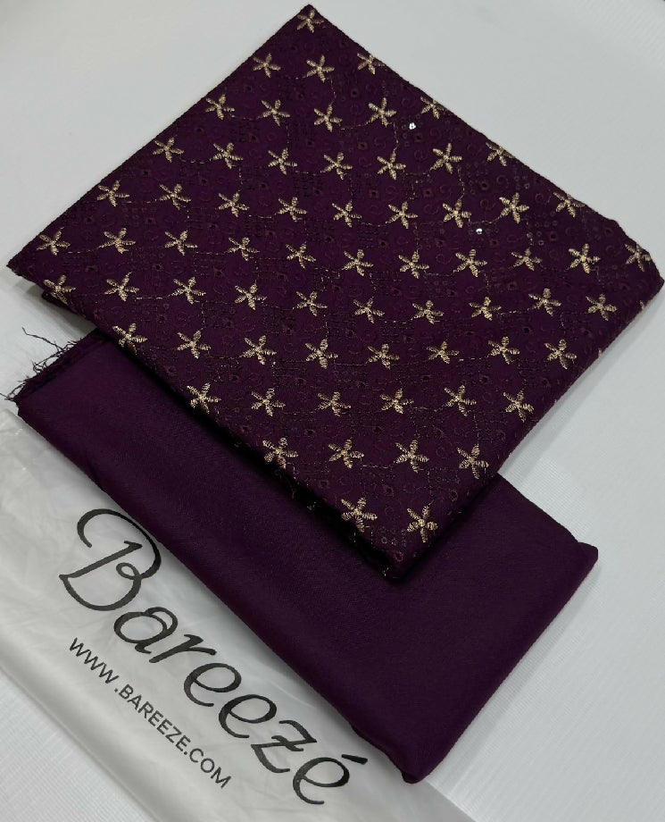 Embroidered Dhanak Two Piece