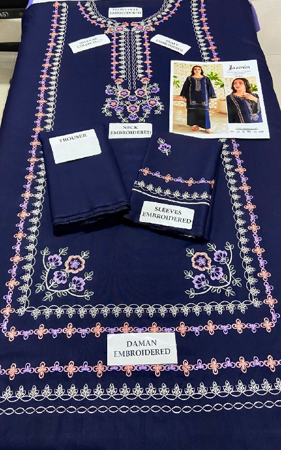 Winter most wanted embroidered premium quality dhanak stuff 2pc suit