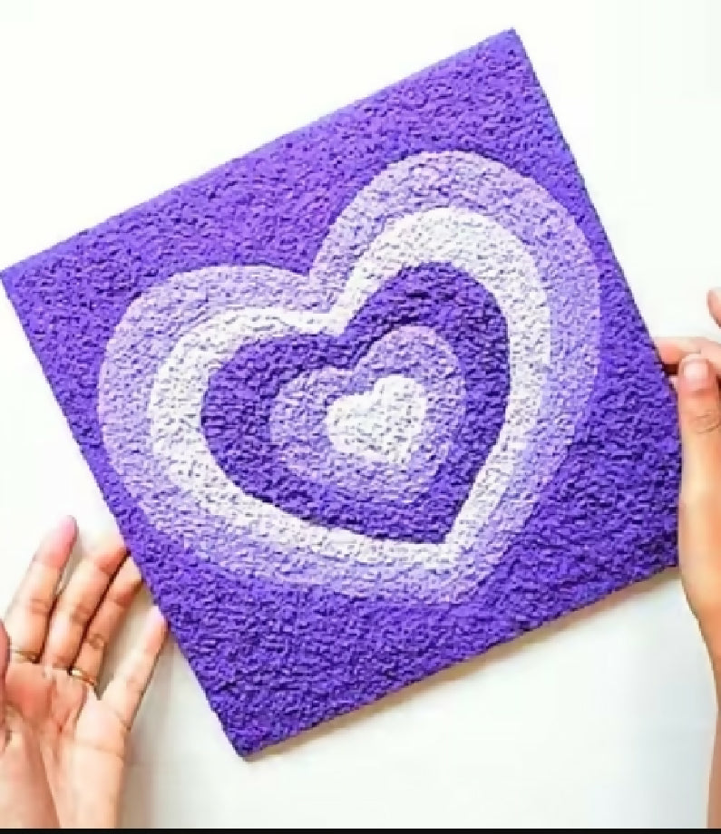 Hand made tissu paper texture hearts