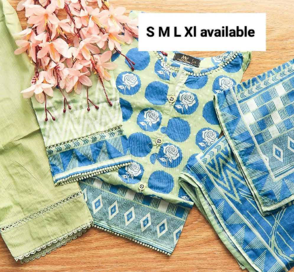 Printed lawn 3 piece stitched
