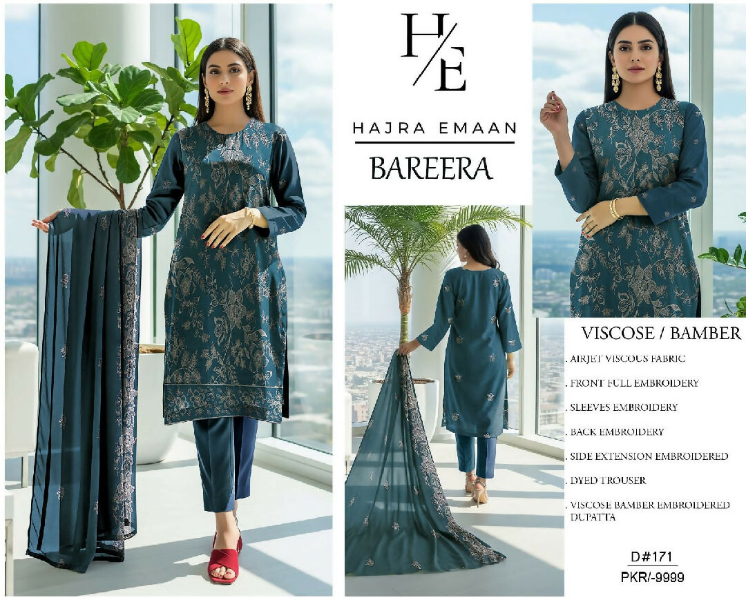 Winter collection 2025 3pcs embroidered