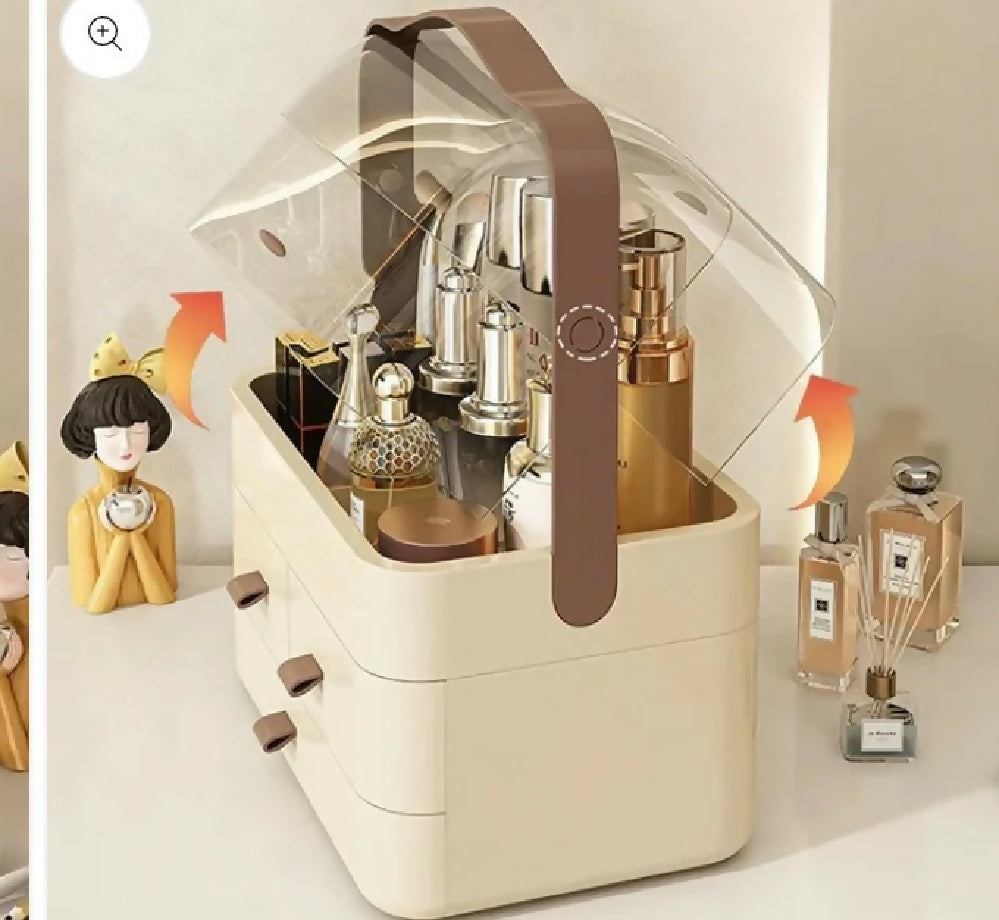 Portable storage cosmetics box