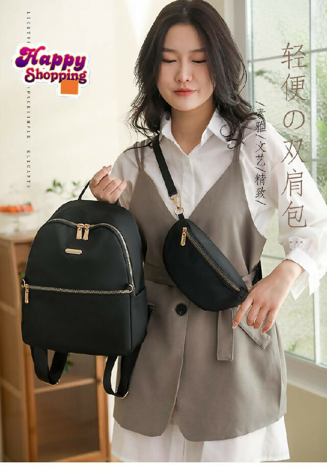 High Quality Imported 2pcs Backpack & collage bag For Girls