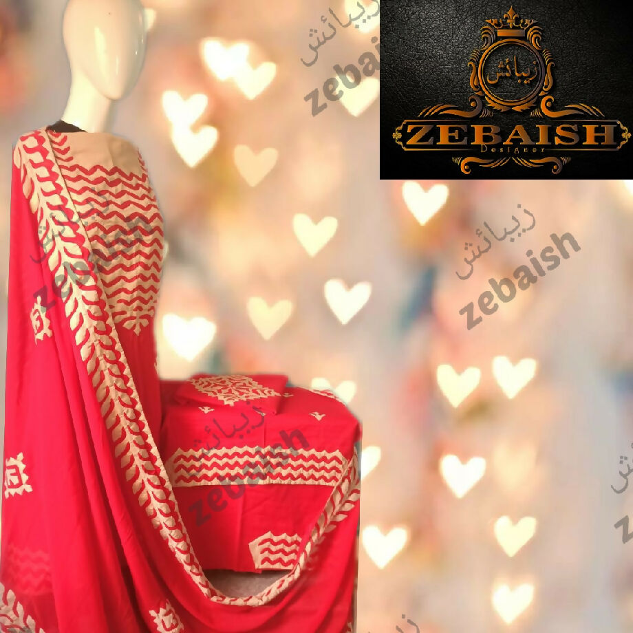 Applique three piece suit