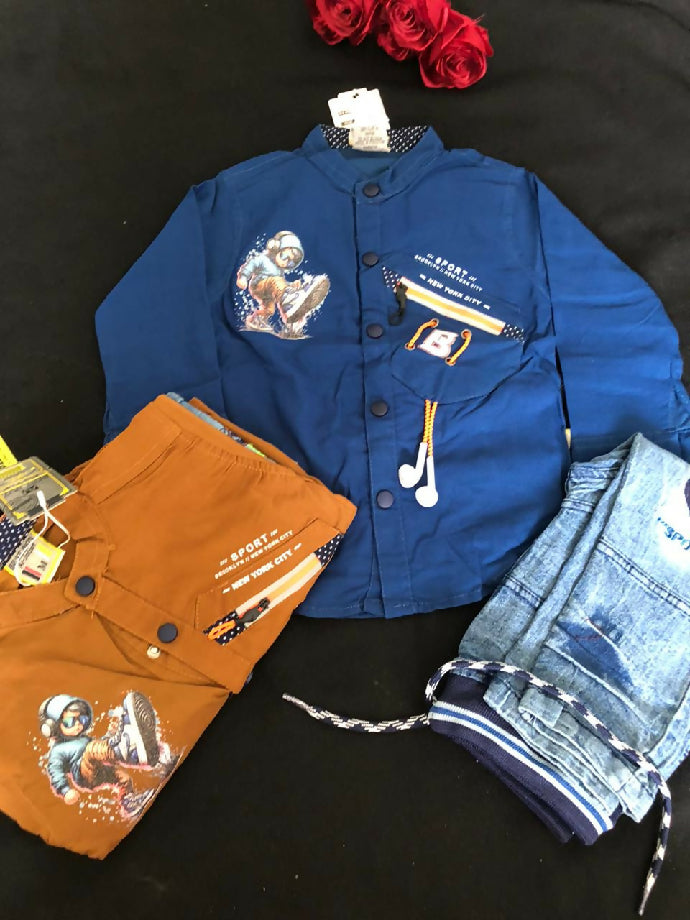 Dress shirt and pent with hands free