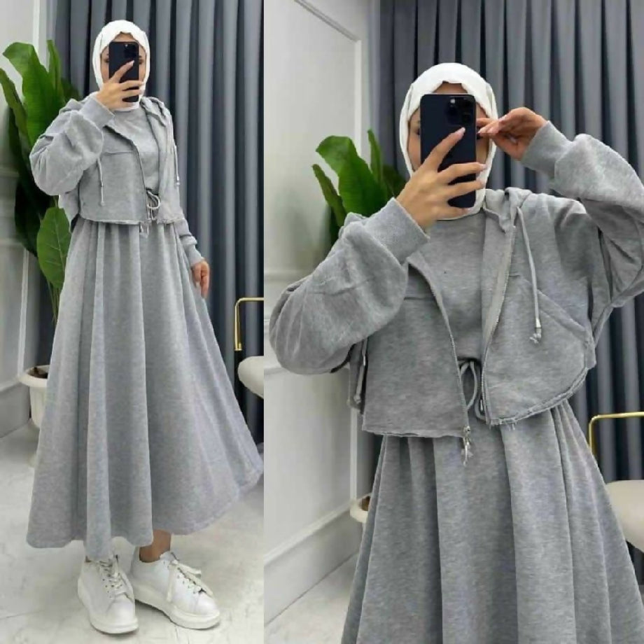 Women's winter fleece maxi style