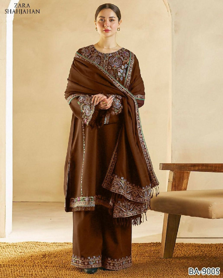 Winter collection 2025 3pcs embroidered