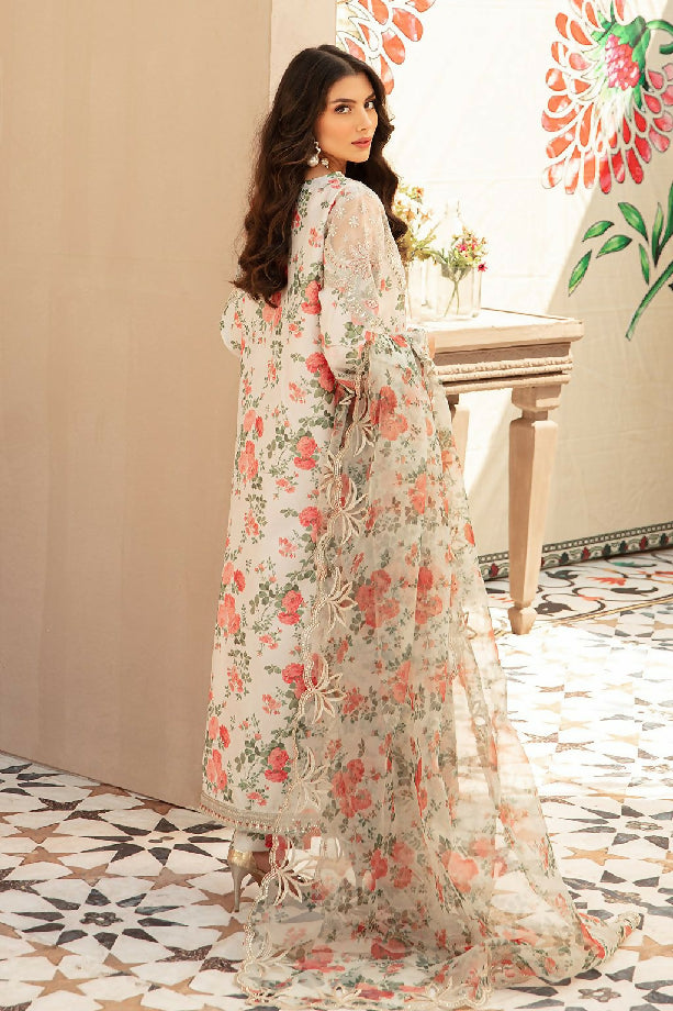 UNSTITCHED EMBROIDERED SWISS LAWN with *Organza Printed & Embroidered Dupatta