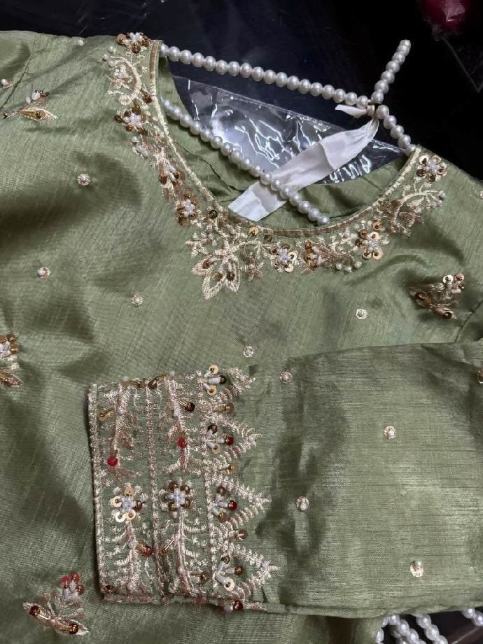 Pure raw silk lehnga choli
